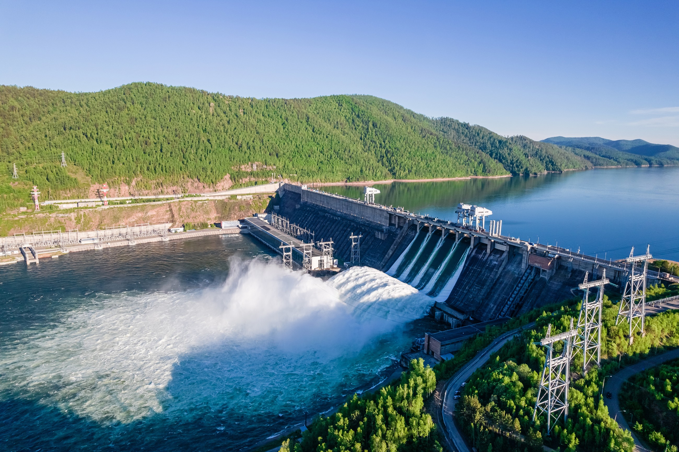 Зеленая плотина. Гидроэнергия. Hydroelectric dam. Hydroelectricity. Hydroelectric Power.