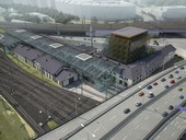 Plánované Národní muzeum železnice a elektrotechniky u Masarykova nádraží v Praze