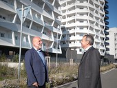 Fasádu Allrisk MERIDIEM ocenila veřejnost. Majitelé bytů ocení bytové stanice DucoTech Josef Hodboď, TZB-info a Zdeněk Kratochvíl, Duco Tech CZ s.r.o. Zdroj: estav.tv